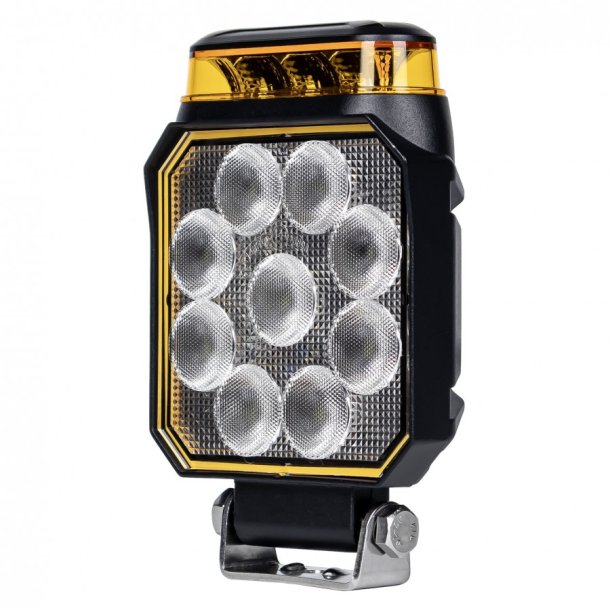Arbejds/baklygte 9-LED, 10/18W, 1500 lm, 10-90V, m/blitz
