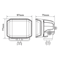 Arbejdslygte Sideshooter Flood 10-30V, 8400 lumen