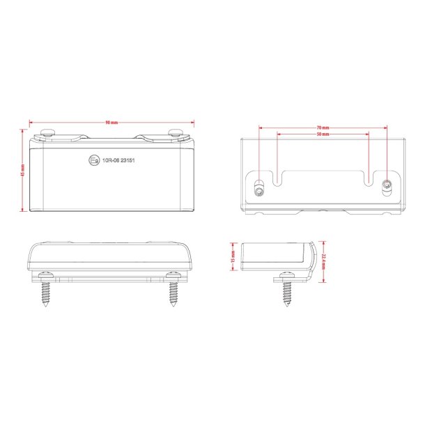 Arbetslampa Flood 10-30V, 2900lm P�byggnadgnad