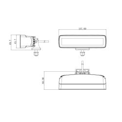 Arbejdslygte Flood 10-30V, 2880 lm Pbygning