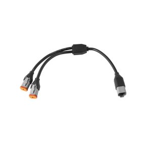 Y-kabel med DT4-stik. 1 han > 2 hun 30/30 cm.