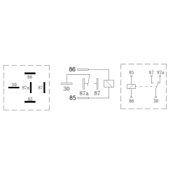 Skifterel 12V 5P 40/30A