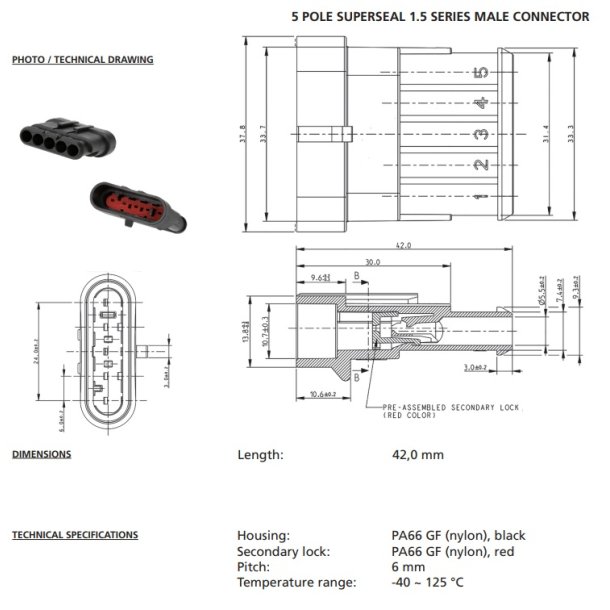 Superseal han 5 polet (1 st)