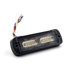 Supplerende blink, 6 LED, Gul med klart glas, R10 og R65, 5 meter kabel. Nats�nkning