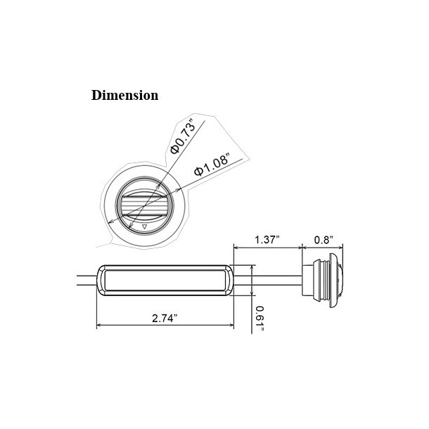 Gul markeringslygte med Gult Varningsblink, R65/R148