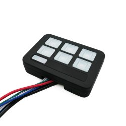 Betjeningspanel med 6 funktionsknapper, 10-30V