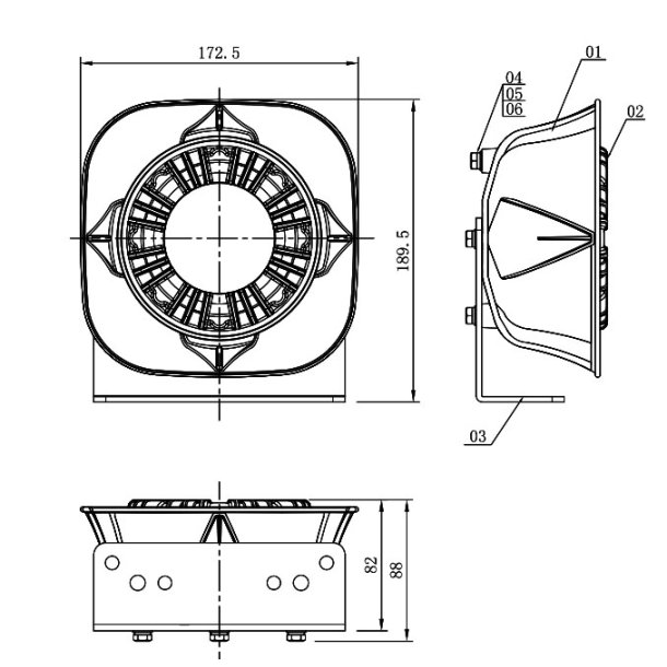 Sirenehjtaler, 100W, 11 Ohm