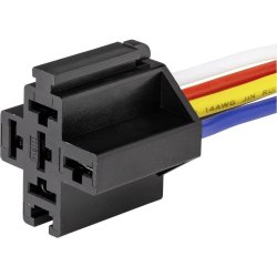 Relsokkel 4/5-polet med kabel AC-RS5