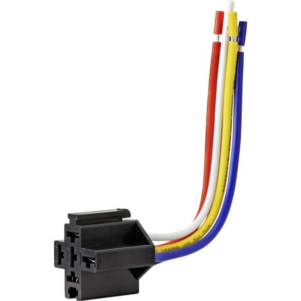 Relsokkel 4/5-polet med kabel AC-RS5