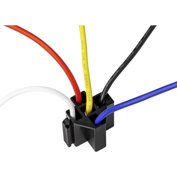 Relsokkel 4/5-polet med kabel AC-RS5