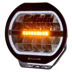 Fjernlygte LED 9" med Positionslys og Blitz