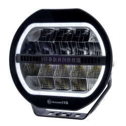 Fjernlygte LED 9" med Positionslys og Blitz