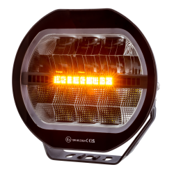 Fjernlygte LED 9" med Positionslys og Blitz