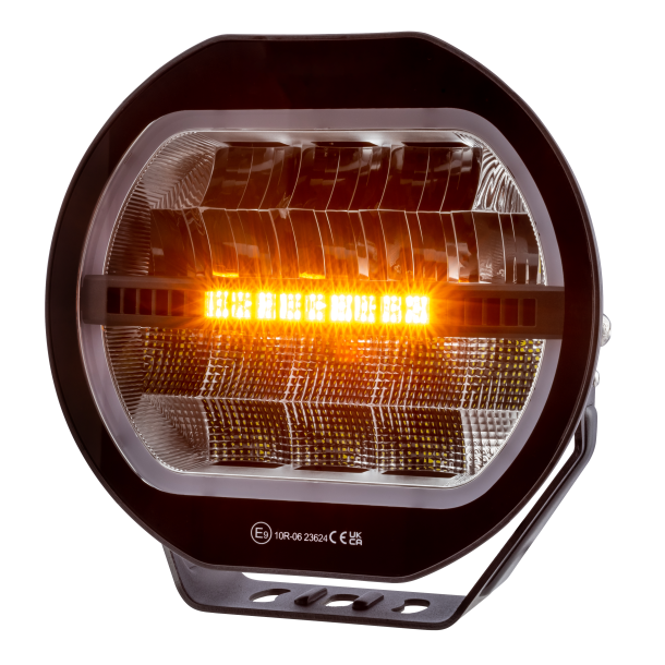 Fjernlygte LED 9" med Positionslys og Blitz