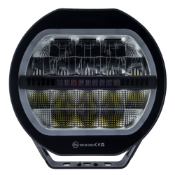 Fjernlygte LED 9" med Positionslys og Blitz