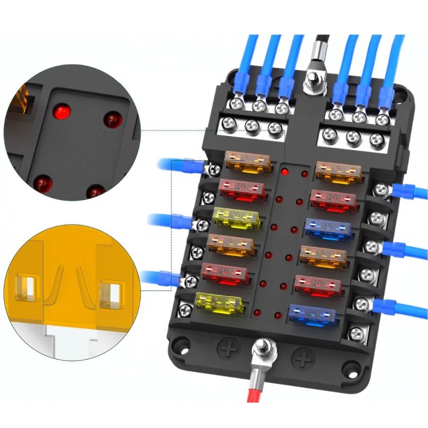 Fladsikringsholder 12xFK2