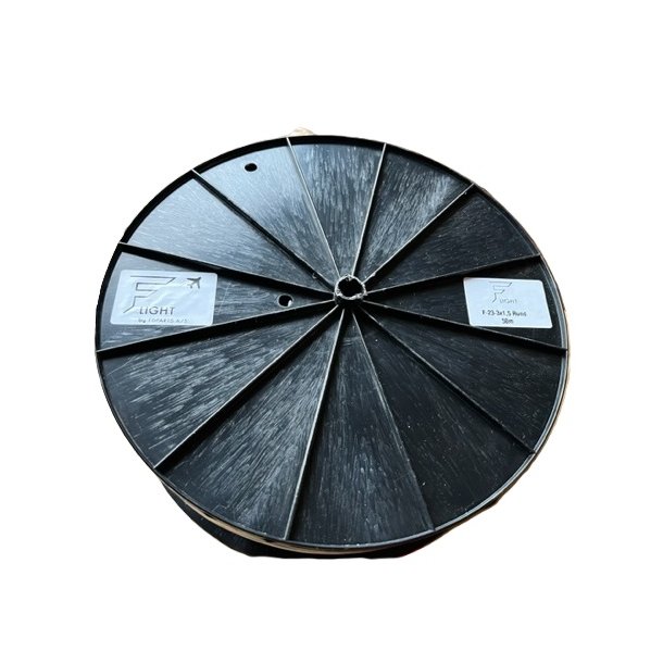 2X0,75 PKAAU Rund plastkappeledning. Bl/brun. 100 m