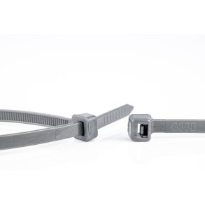 Kabelbinder, gr� 4.8 x 200 mm, 100 stk.