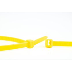 Kabelbinder, gul 4.8 x 200 mm, 100 stk.