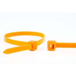 Kabelbinder, orange 4.8 x 200 mm, 100 stk.