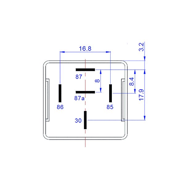Skifterel 12V 5P 40/30A