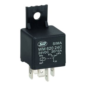 Skifterel 24V 5P 20/15A