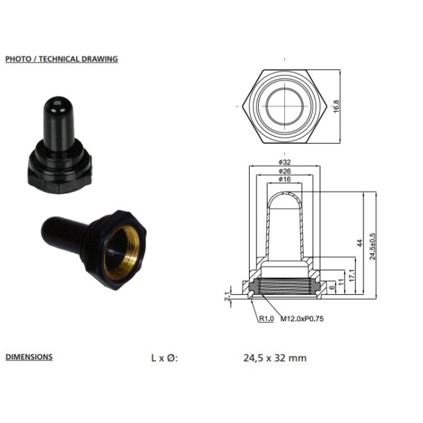 Vandtt cover til vippekontakt