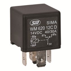 Skifterel 12 V 20/30A m. diode
