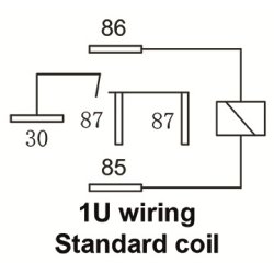 Arbejdsrel mini 12V 30 Amp. 2 x 87