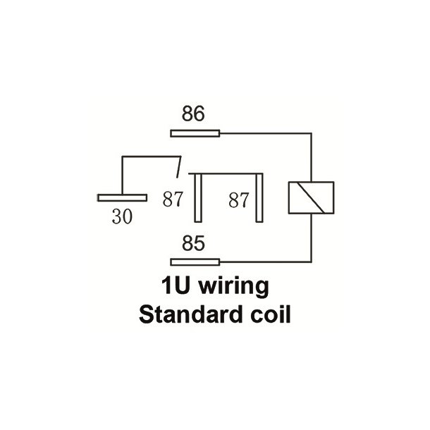 Arbejdsrel mini 12V 30 Amp. 2 x 87