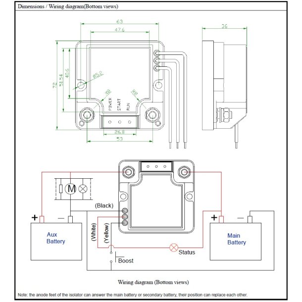 Skillerel Elektronisk 12V 160A
