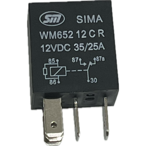 Micro Skifterel 12V 5P 35/25A m. modstand