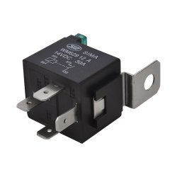 Arbejdsrel 12V 30Amp, 4 stkben, metalbeslag, sikring