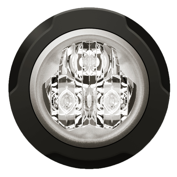 UR03 LED Flasher, Bl, R65, Class 1, 12-24V, klart glas