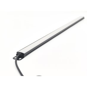 Interirlys LED, 12V, 500 mm, Sort, IP54, 4000 Kelvin, 2M ledning.