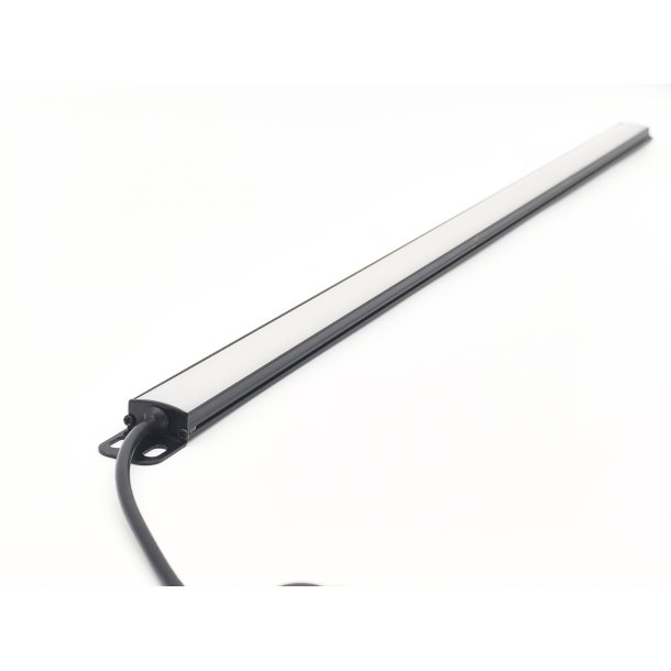 Interirlys LED, 12V, 500 mm, Sort, IP54, 4500 Kelvin, 2M ledning.