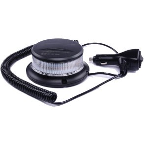 Ultra kompakt LED blink, klar glas/gul blink, 12/24v, magnet monteret, R65