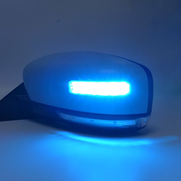 FLOKI Supplerende blink, 6 LED, Gul/Bl, fleksibel 10-30V DC, 112x27x11mm, 12x3W LED