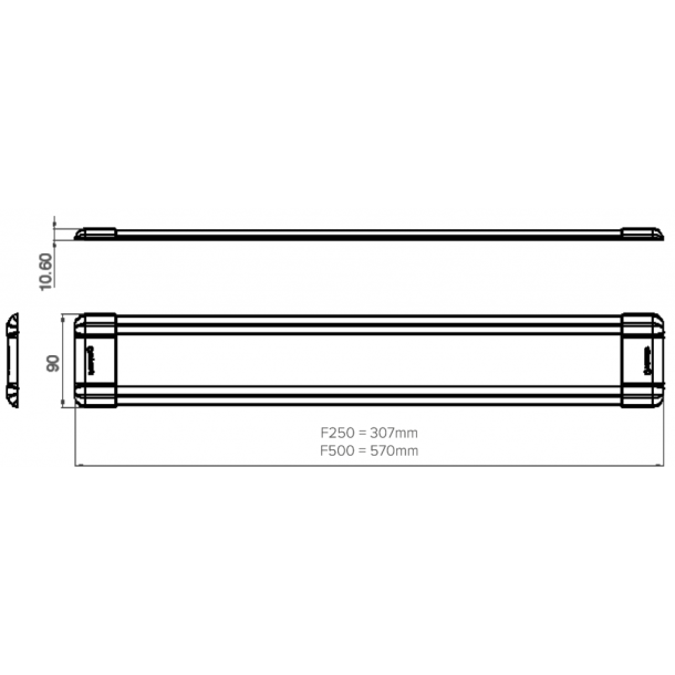 Interirlys, 570 mm, 12V, 30W, 3408lm