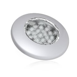 Interi�rlampe, 21-LED, Rund, � 92 mm, 12-36V, S�lv