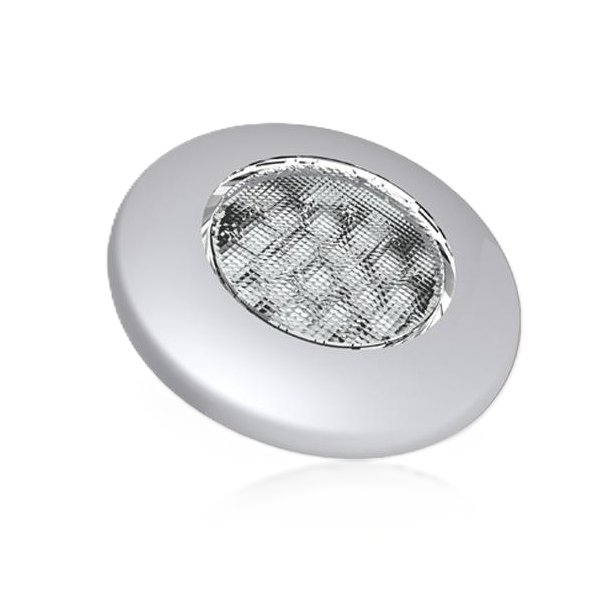 Interirlampe, 21-LED, Rund,  92 mm, 12-36V, Slv
