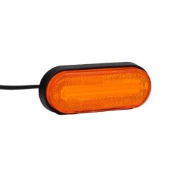 Gul sidemarkering LED, m/ CAT.5 blinkfunktion 12-36V