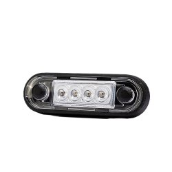 Lille hvid markeringslygte, LED, 12/24v