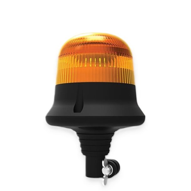 Gult LED blink, hjt glas, stangmonteret, 12/24V, ECE-R65