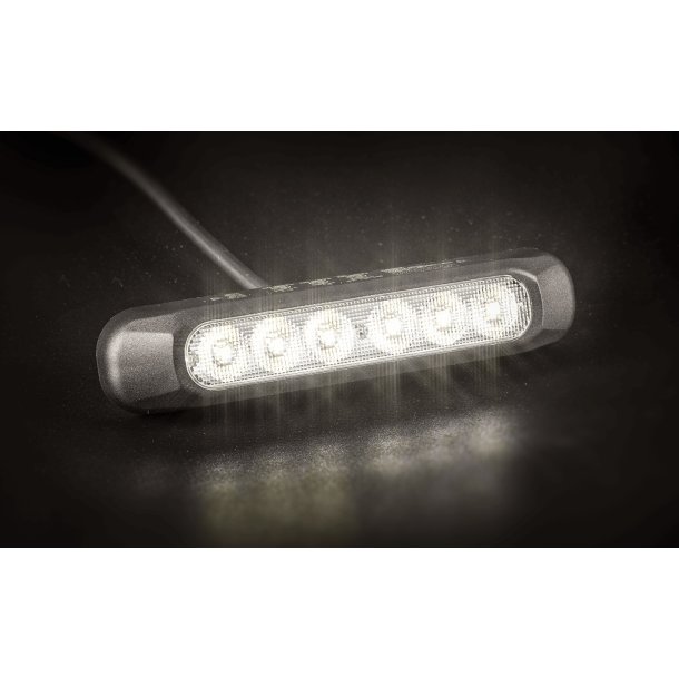 LED postionslygte med blink, 12-36V, Pos/blink, 1 m kabel