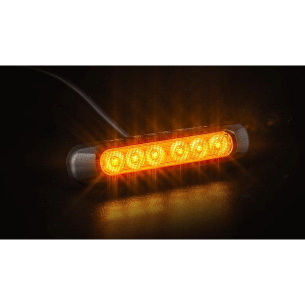 LED postionslygte med blink, 12-36V, Pos/blink, 1 m kabel