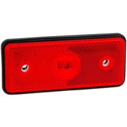 Rd LED markeringslygte med refleks 12/24V