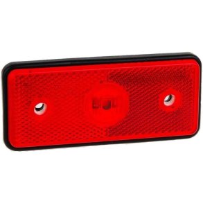 Rd LED markeringslygte med refleks 12/24V