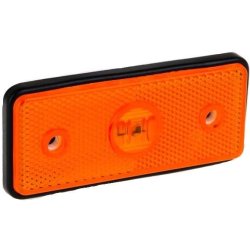 Gul LED markeringslygte med refleks 12/24V