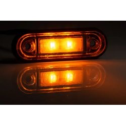 Lille gul markeringslygte, LED, 12/24v